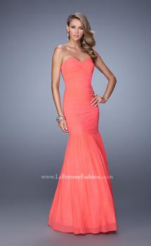Picture of: Rhinestone Long Prom Gown with Gathering in Pink, Style: 21203, Main Picture