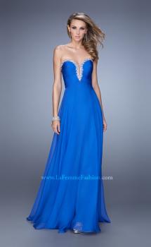 Picture of: Modern Strapless Gown with Stones and Embellishments in Blue, Style: 21499, Main Picture