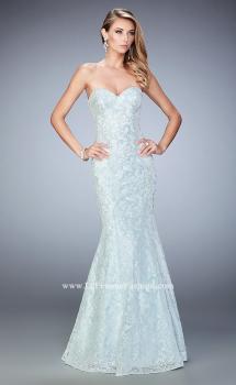 Picture of: Long Sequin Lace Prom Dress with Sweetheart Neckline in Blue, Style: 22431, Main Picture