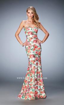 Picture of: Long Floral Printed Prom Dress with Sweetheart Neck in Print, Style: 22820, Main Picture