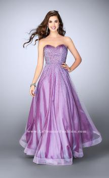 Picture of: Strapless A-line Dress with Rhinestones Tulle Skirt in Purple, Style: 22952, Main Picture