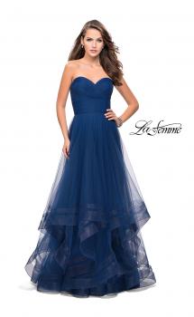 Picture of: Tulle Ball Gown with Sweetheart Neckline in Midnight Blue, Style: 25446, Main Picture