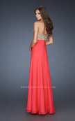 Picture of: Flirty Prom Dress with Sequins and Rhinestone Detail in Orange, Style: 18774, Back Picture