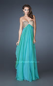 Picture of: Flirty Prom Dress with Sequins and Rhinestone Detail in Green, Style: 18774, Detail Picture 1
