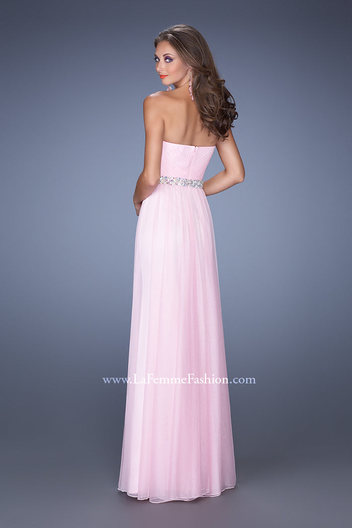 Picture of: Long Strapless Prom Dress with Sweetheart Bodice in Pink, Style: 19796, Back Picture