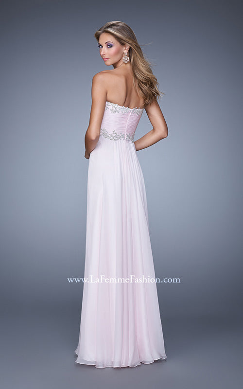Picture of: Ruched Bodice Prom Dress with Sweetheart Neckline in Pink, Style: 21173, Back Picture