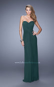 Picture of: Jersey Prom Dress with Twisted X Back Straps in Green, Style: 21230, Detail Picture 1