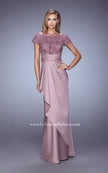 Picture of: Glam Evening Dress with Scoop Neckline and Lace Bodice in Pink, Style: 21620, Detail Picture 1