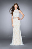 Picture of: Two Piece Lace Prom Dress with Flare Skirt in White, Style: 24615, Main Picture
