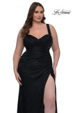 Picture of: Metallic Curve Dress with Flattering Ruching in Black, Style: 32991, Main Picture