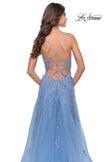 Picture of: A-Line Tulle Prom Dress with Lace Applique Sheer Bodice in Cloud Blue, Style: 31284, Detail Picture 6