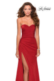 Picture of: Strapless Jersey Prom Dress with All Over Ruching in Red, Style: 28334, Main Picture