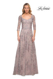 Picture of: Lace Mother of the Bride Dress with Full Skirt in Silver, Style: 30078, Main Picture