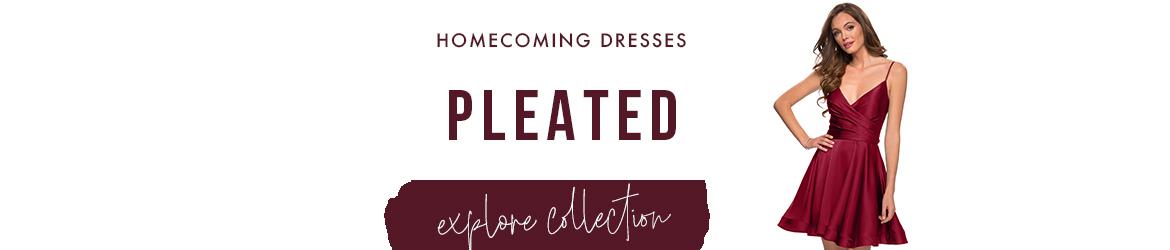 pleated homecoming dresses