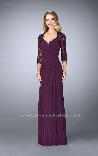 purple dinner gown