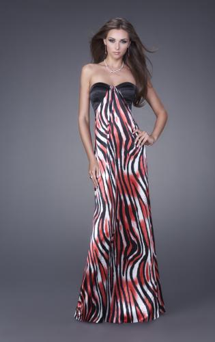 Pink Zebra Print Prom Dresses