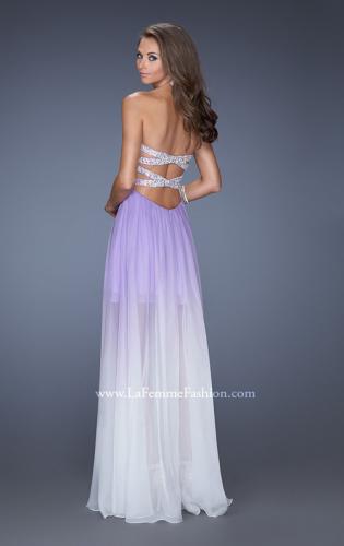 white purple ombre dress