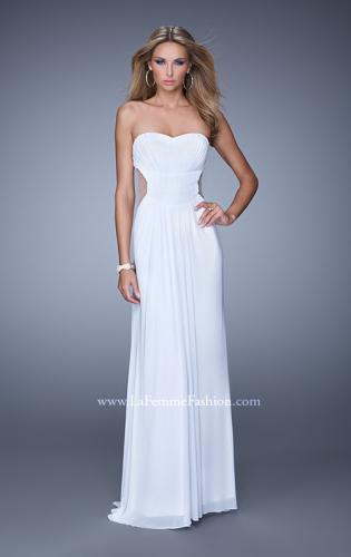 Picture of: Long Net Jersey Prom Dress with Sweetheart Neckline in White, Style: 21184, Main Picture