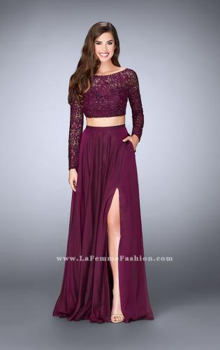 Long sleeve two piece hotsell homecoming dress