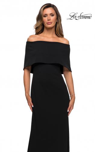 La femme off shop the shoulder evening dress