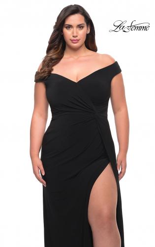 Off the shoulder gown plus size best sale