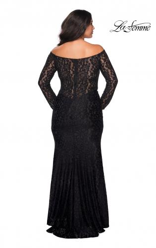 Plus size black sale formal dresses with sleeves