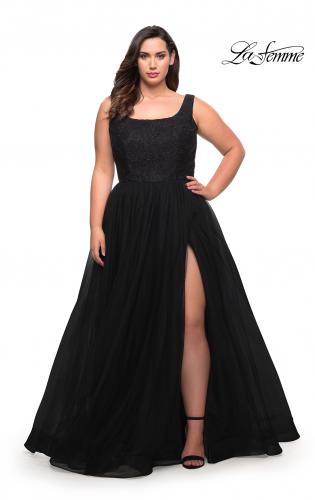 Black gown for plus best sale size ladies