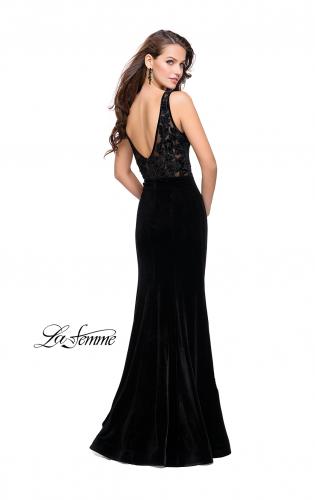 Black velvet prom outlet dress