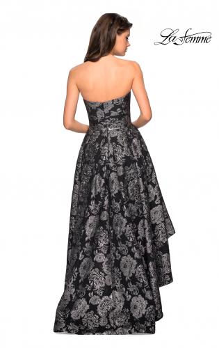 rose print prom dress