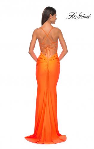 Neon Orange Prom Dress