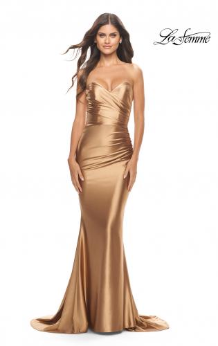 Gold Brown Prom Dresses