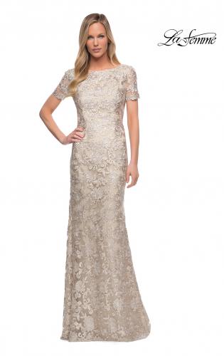 Champagne colored mother of the store bride gowns