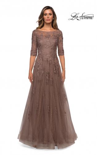 Mocha Mother of the Bride Dress