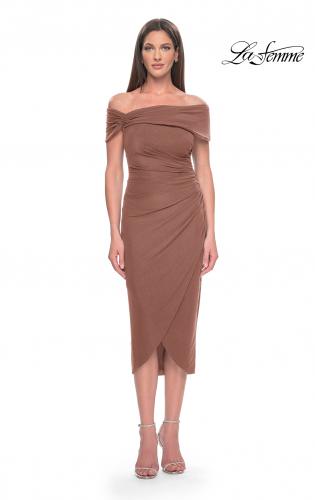 Brown Mother of the Bride Dresses Tea Length