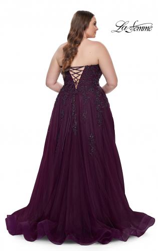 Plus size purple formal on sale dresses