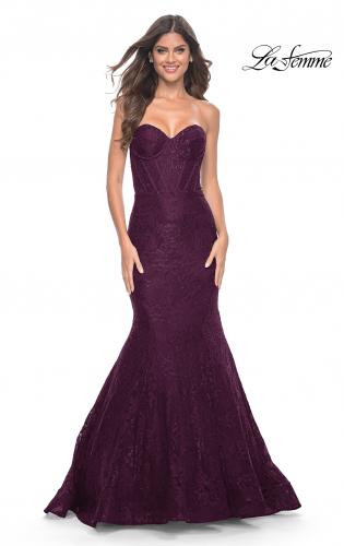 Plum colored clearance evening gowns