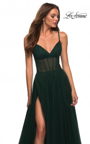 dark green prom gowns