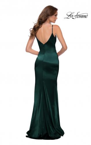 olive green long formal dress