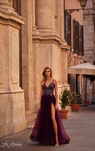 Bright purple hotsell prom dress