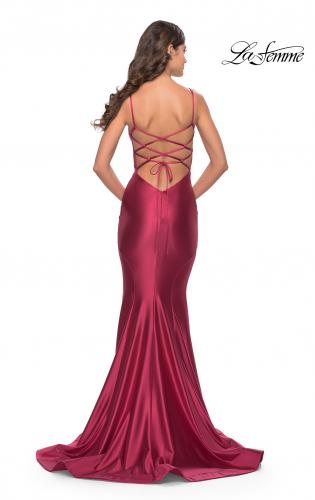 fitted red prom dress