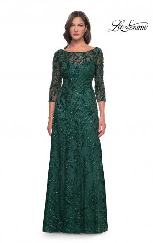 Green lace mother of the 2024 bride dress