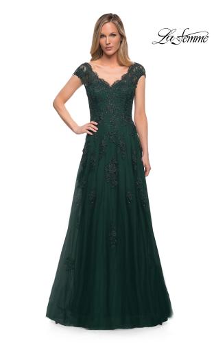 Hunter green mother of bride dress best sale