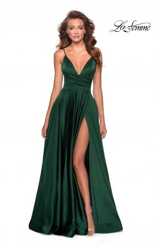 emerald green grad dress