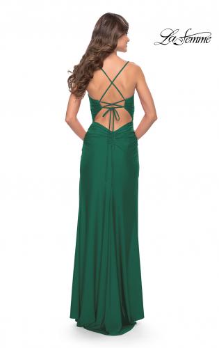 dark forest green prom dress