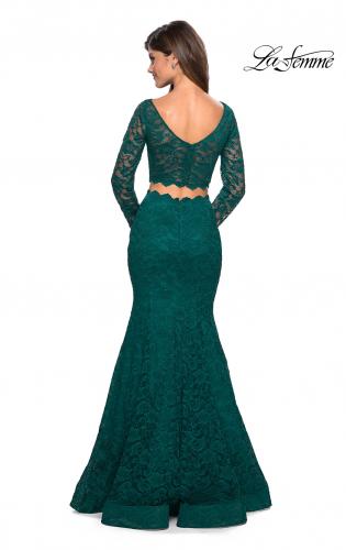 emerald green bell sleeve dress