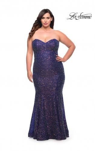 Strapless plus 2025 size formal dresses