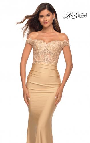 lace off the shoulder prom & dance dresses