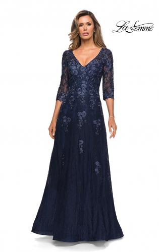 navy and silver mother of the bride dresses