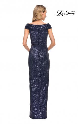 navy mother of bride dress