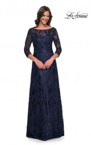 Three quarter sleeve mother store of the bride dresses